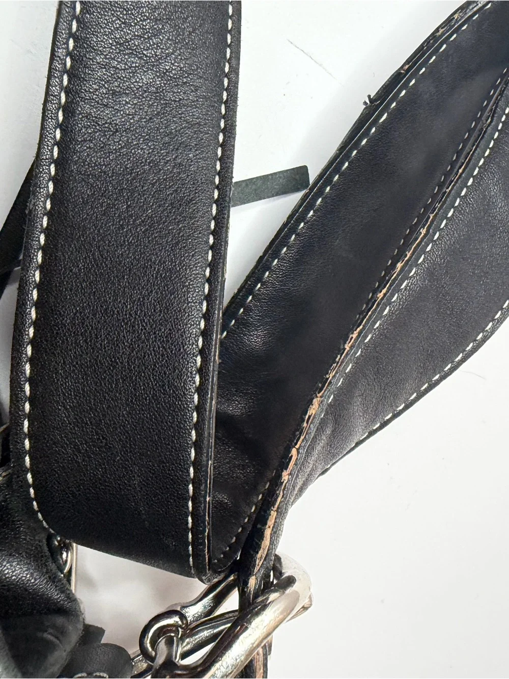 Coach vintage Soho Slim Black Leather Shoulder Bag with Tassel